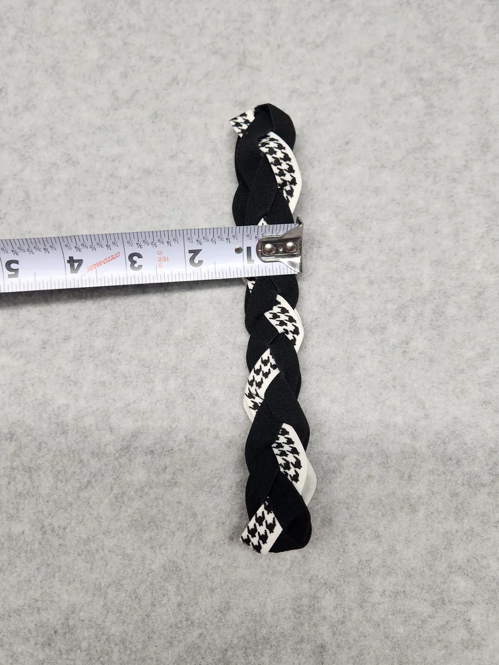 Soffe Black & White Braided Headband